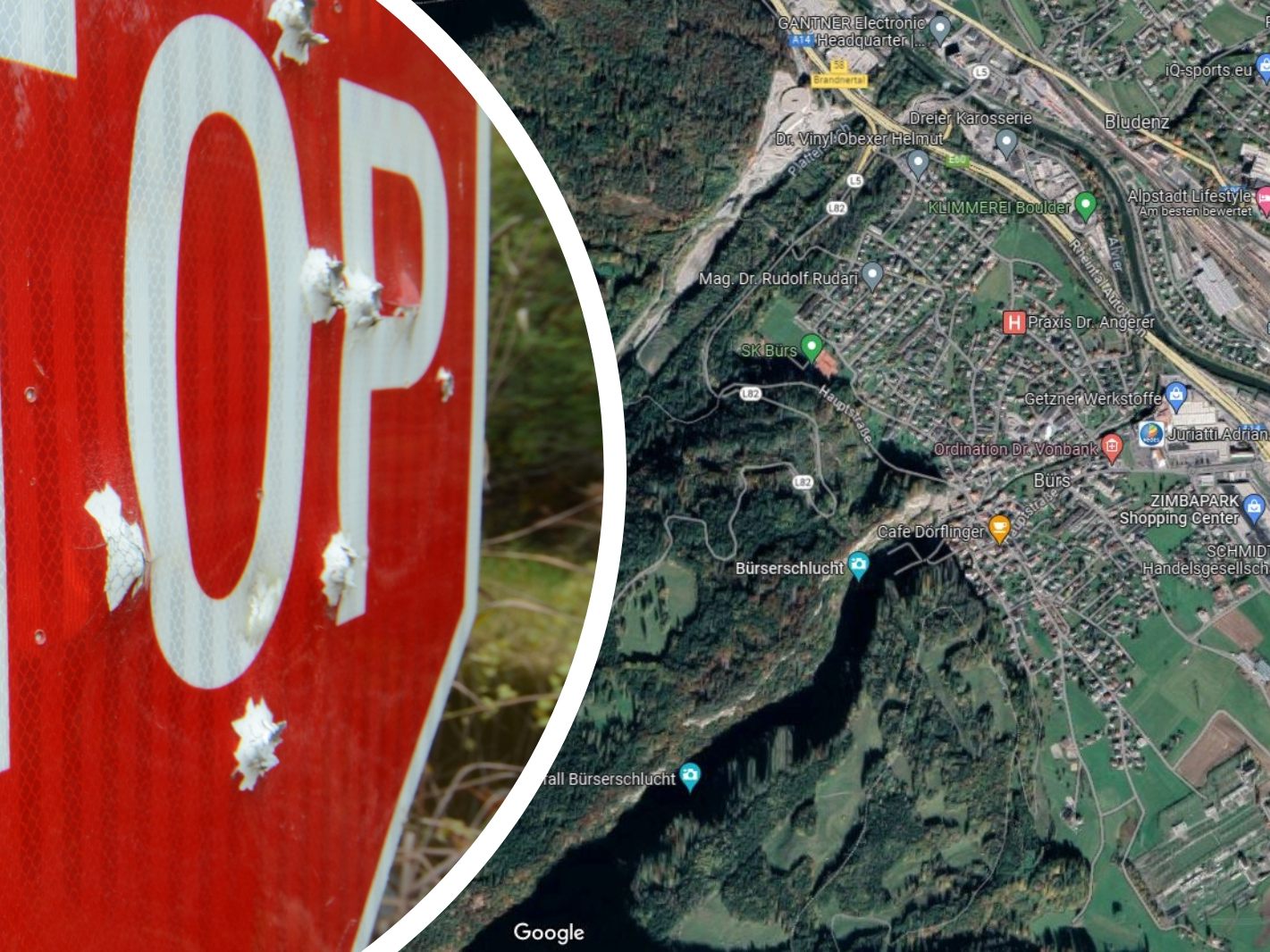 Vier Jugendliche shossen in Bürs auf Verkehrszeichen. (Symbolbild)