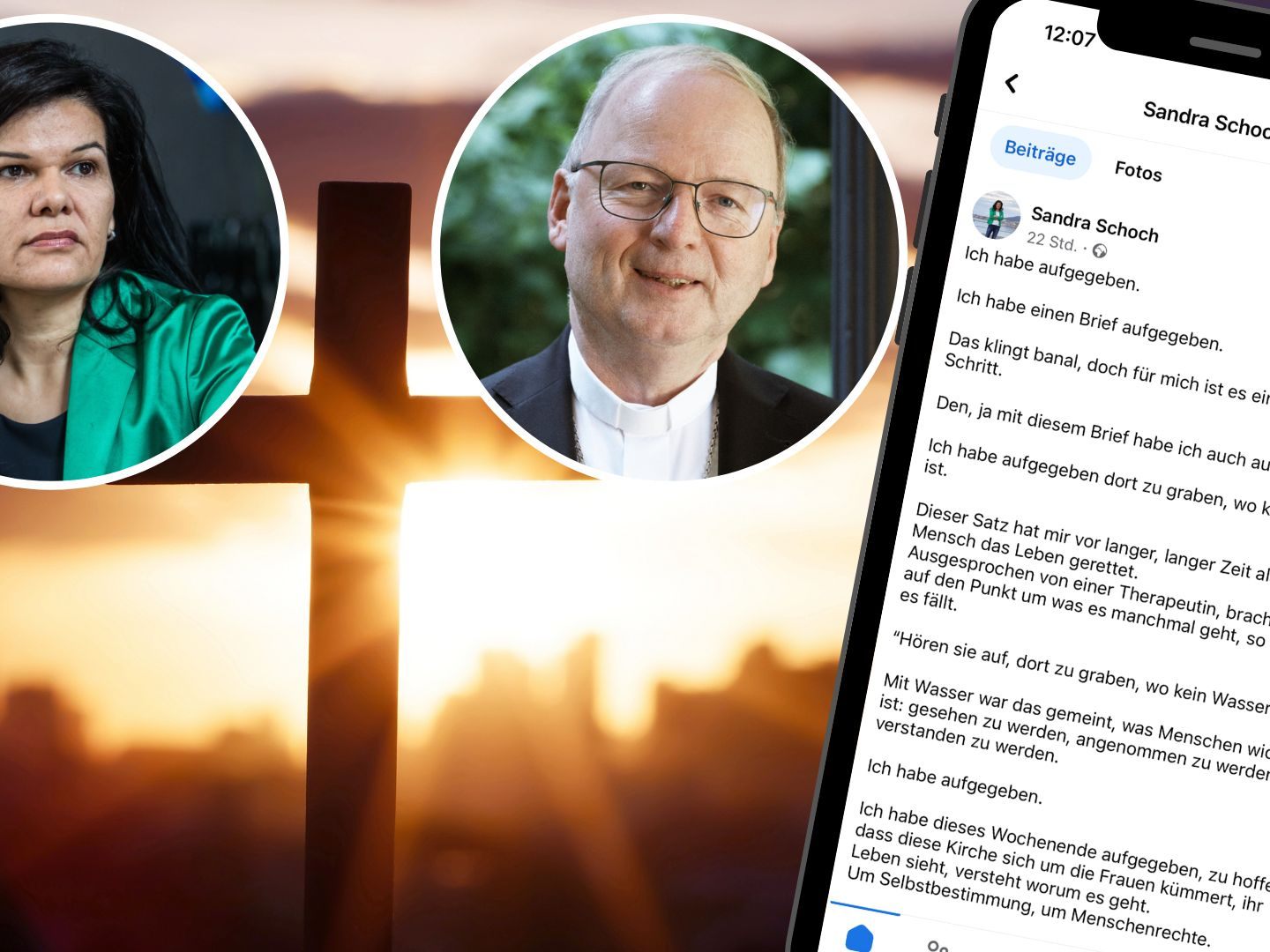 Sandra Schoch macht ihrem Unmut über die Katholische Kirche Luft. Sandra Schoch macht ihrem Unmut über die Katholische Kirche Luft.