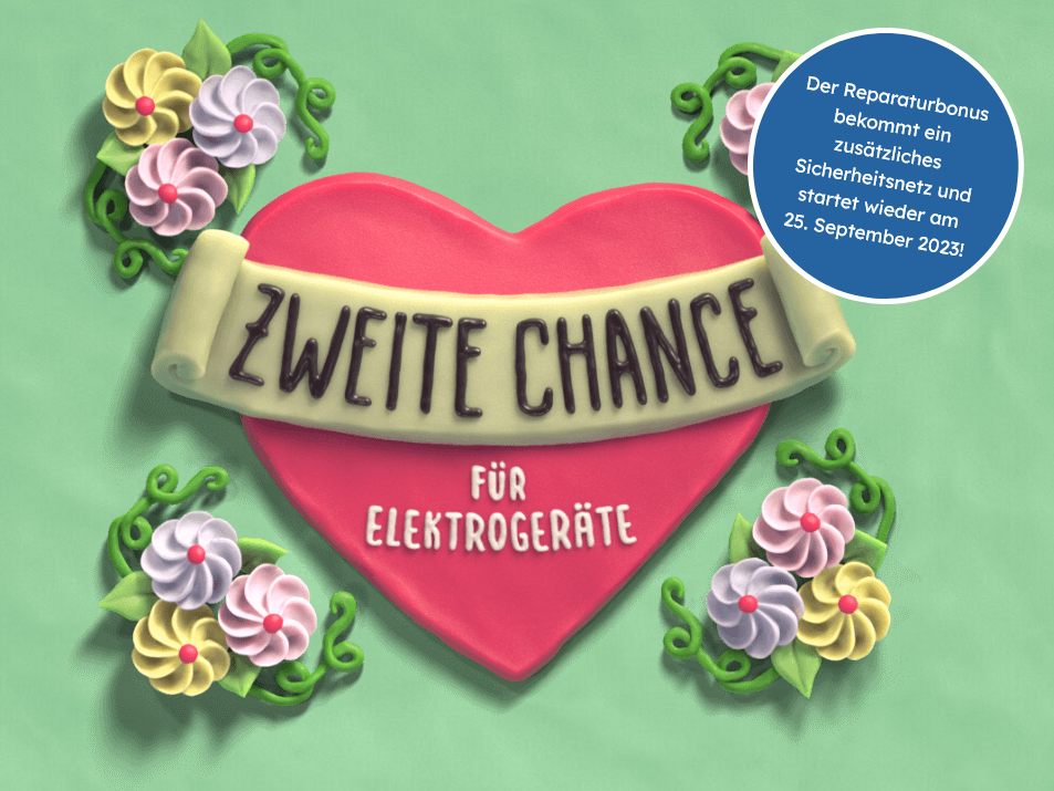 Der Reparaturbonus startet wieder - mit einem zusätzlichen Sicherheitsnetz. Der Reparaturbonus startet wieder - mit einem zusätzlichen Sicherheitsnetz.