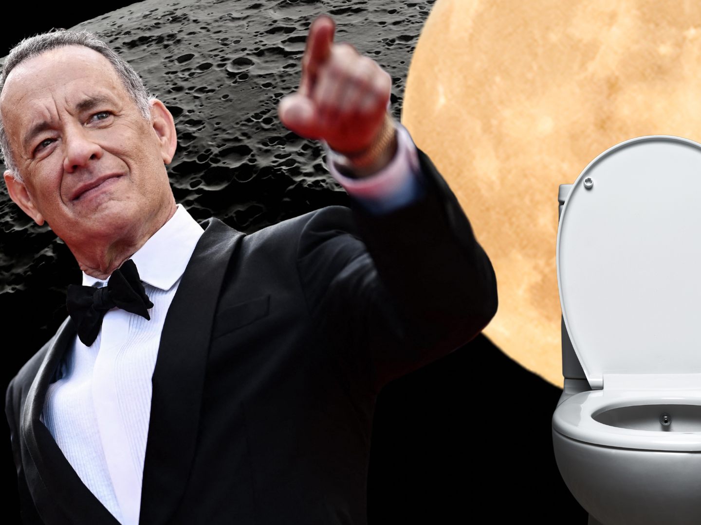 Tom Hanks zeigt Interesse an einer Mondreise. Tom Hanks zeigt Interesse an einer Mondreise.