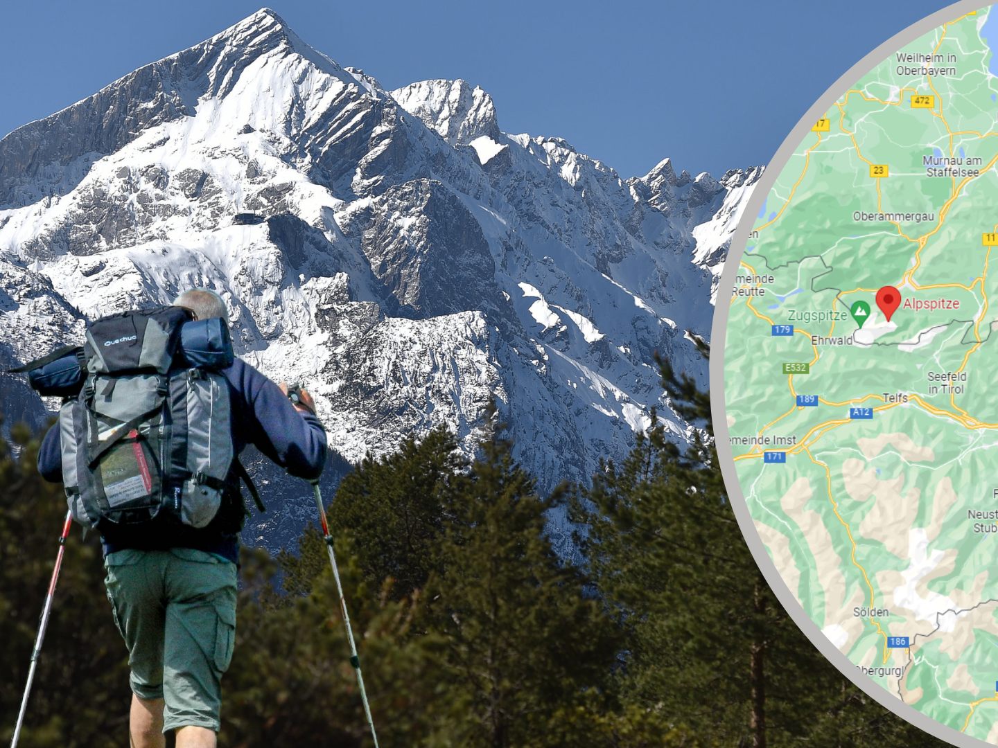 Der Wanderer wollte die 2.628 m hohe Alpspitze nahe der Tiroler Grenze besteigen.