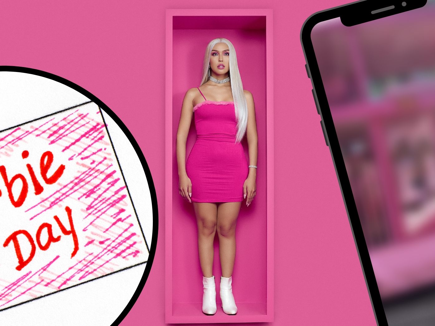 Barbie-Party auf einem "Faschingswagen"