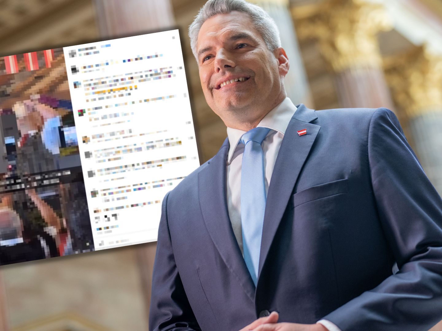 Kanzler Nehammer wird für diese Aktion gefeiert.