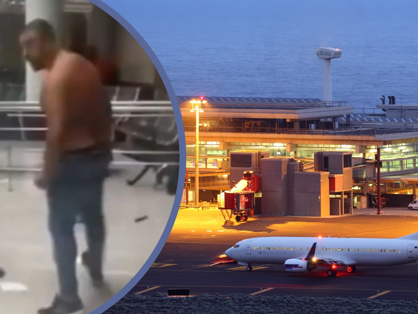 Passagier rastet aus.
