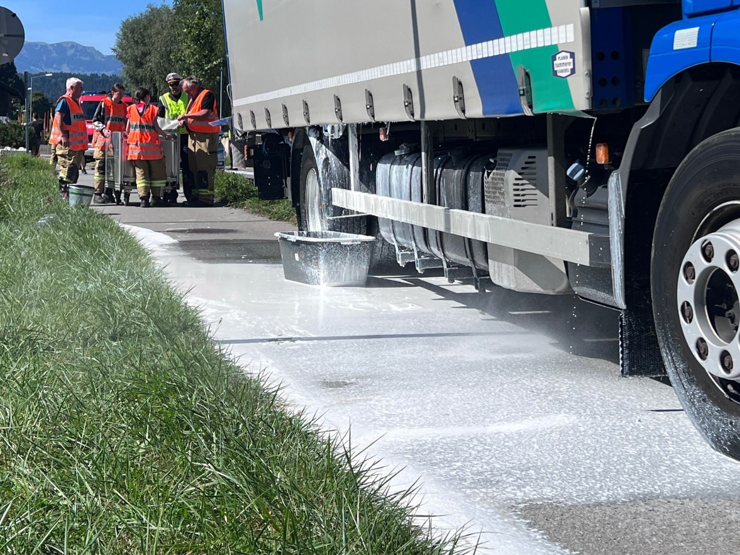 Farbe aus Lkw geronnen