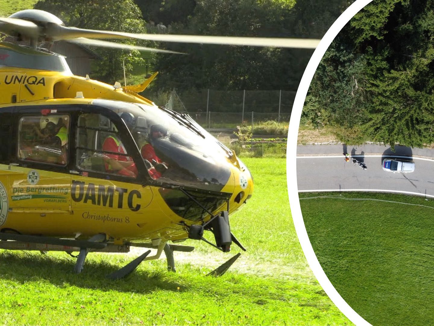 Motorradlenker musste ins Krankenhaus geflogen werden