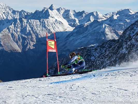 Federica Brignone bei ihrem Lauf im ersten Durchgang
