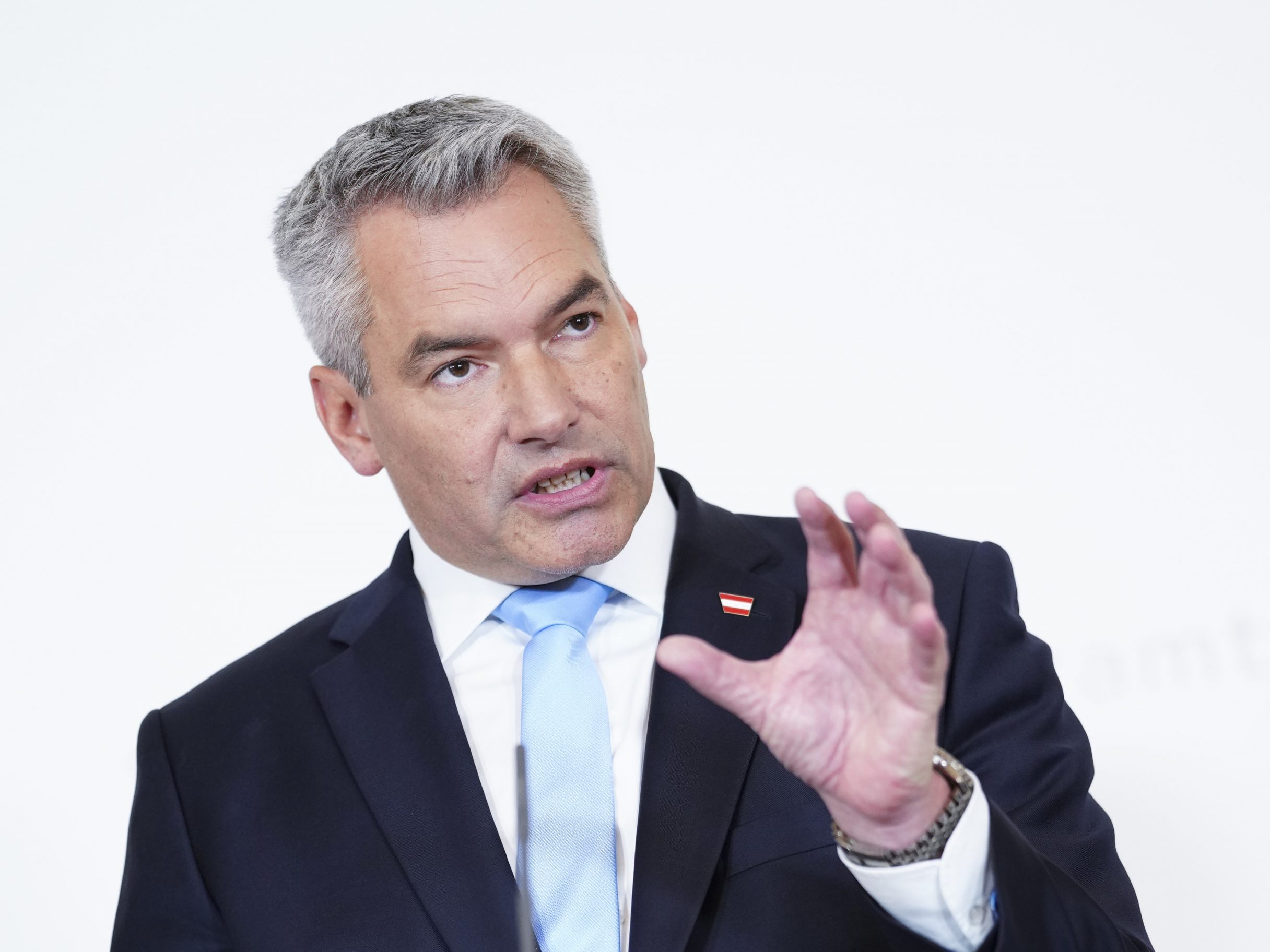 Nehammer-Lob gab es für das Budget. Nehammer-Lob gab es für das Budget.