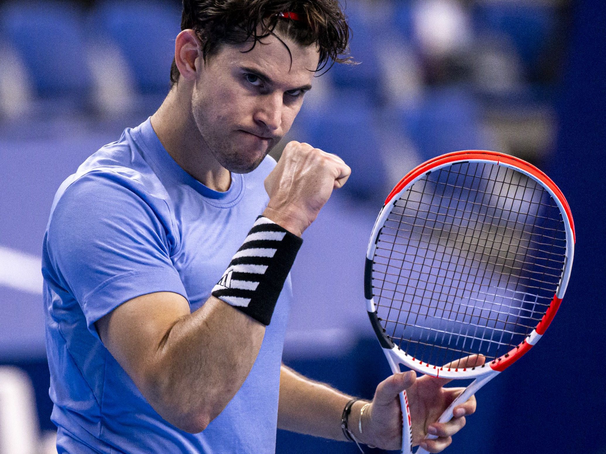 Thiem konnte nach hartem Kampf gegen Nardi jubeln. Thiem konnte nach hartem Kampf gegen Nardi jubeln.