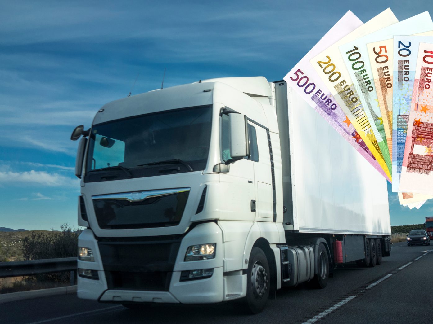 Lkw auf Autobahnen verursachen hohe indirekte Kosten.