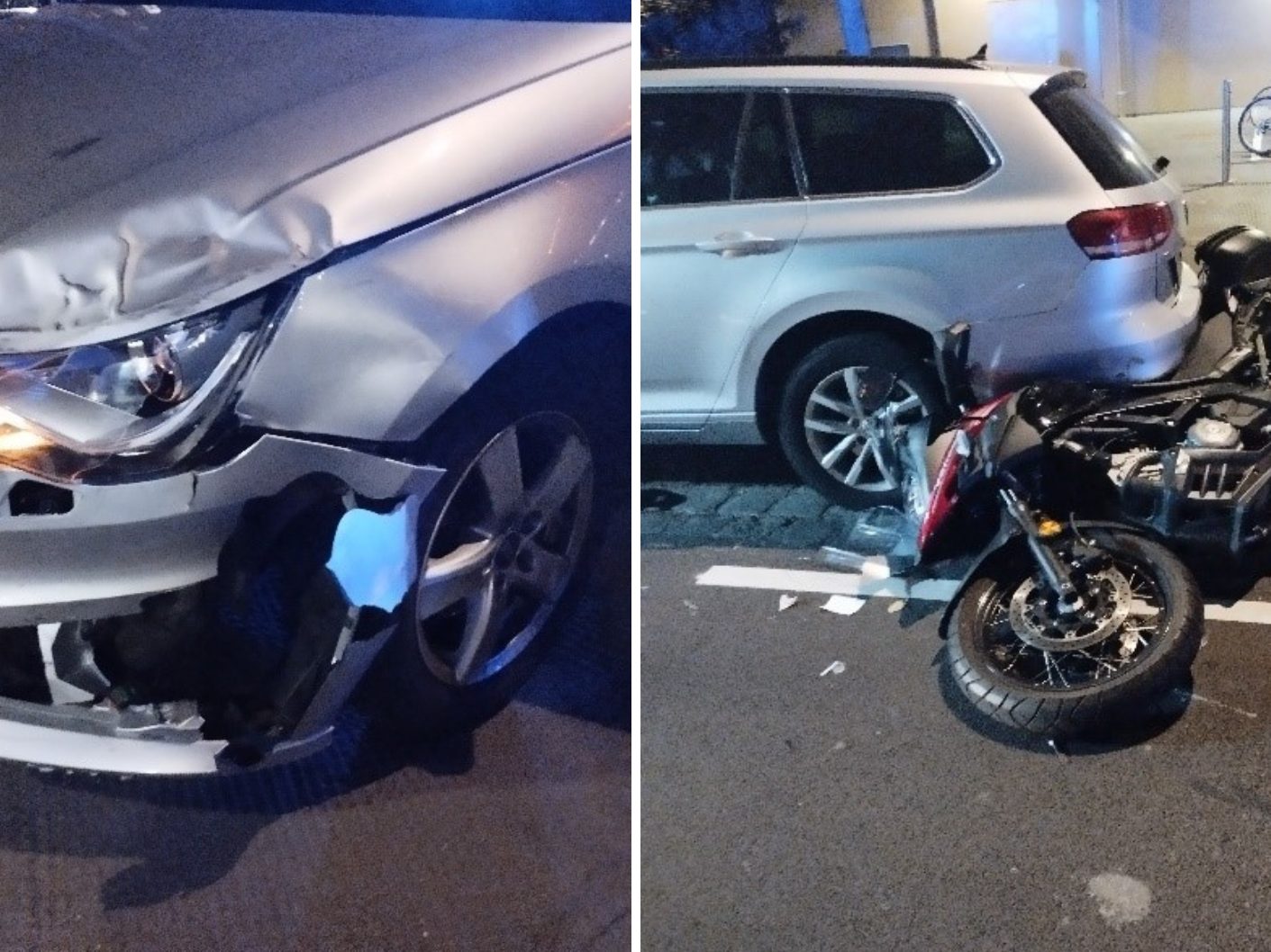 In Wien-Penzing kam es zu einem Unfall mit einem Pkw und einem Motorrad.