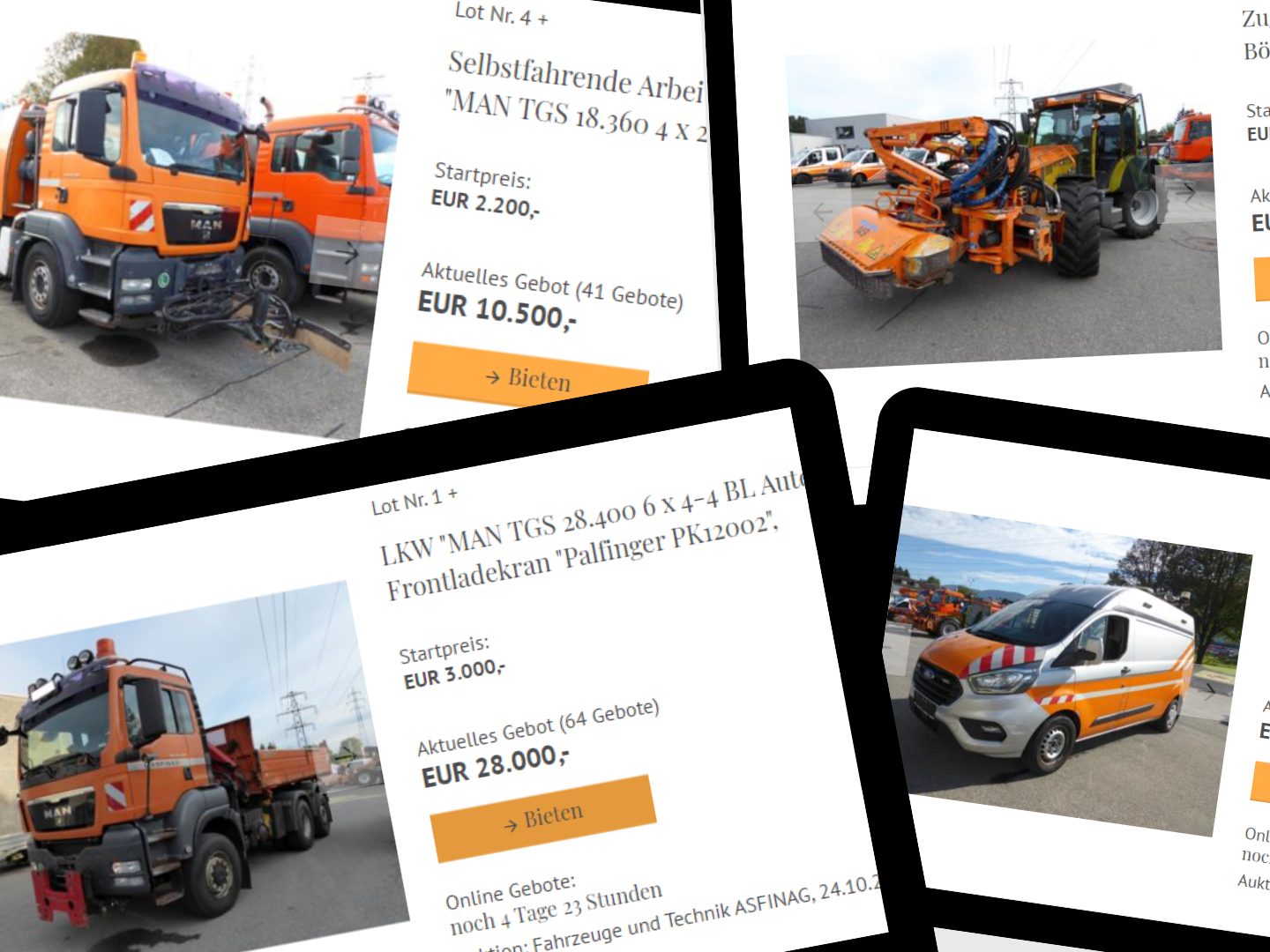 Bei der Auktion können große Maschinen erworben werden.