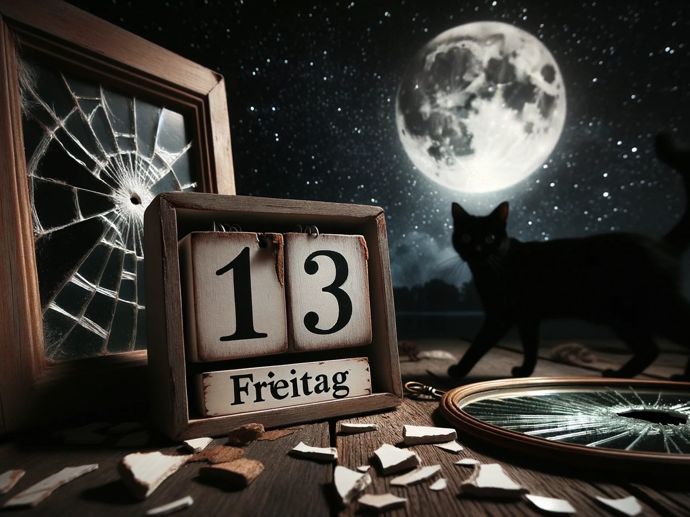 Schwarze Katzen und zerbrochene Spiegel sollen bekanntlich Unglück bringen. Schwarze Katzen und zerbrochene Spiegel sollen bekanntlich Unglück bringen.