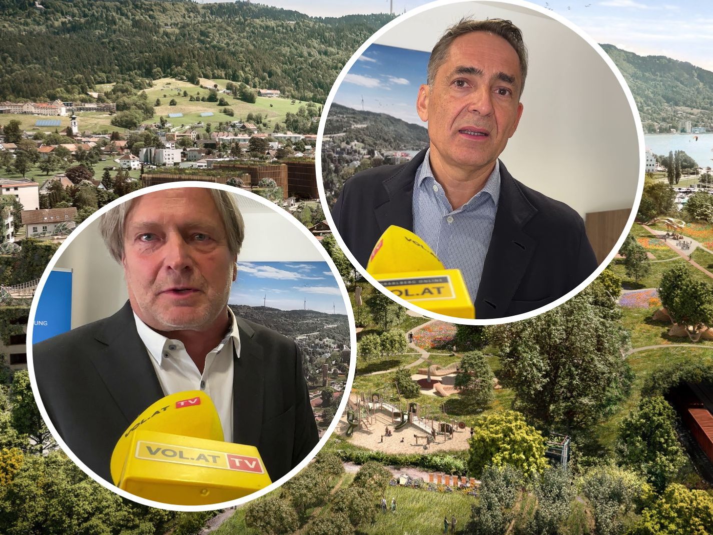 Hubert Rhomberg und Frank Matt präsentierten eine Zukunftsvision für Lochau.