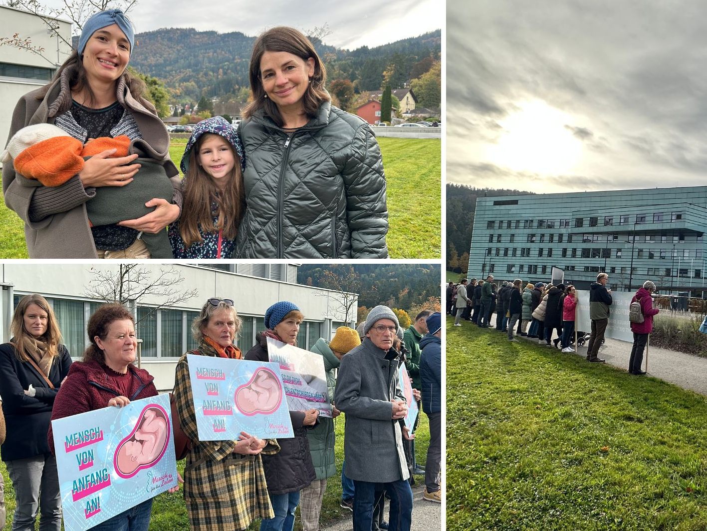 Vor dem LKH in Bregenz wurde gegen Abtreibungen protestiert. Vor dem LKH in Bregenz wurde gegen Abtreibungen protestiert.