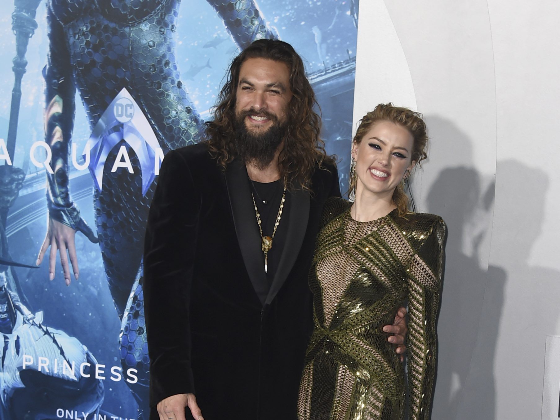 Amber Heard gab an, sich beim Dreh von "Aquamen" von Jason Momoa bedroht gefühlt zu haben.