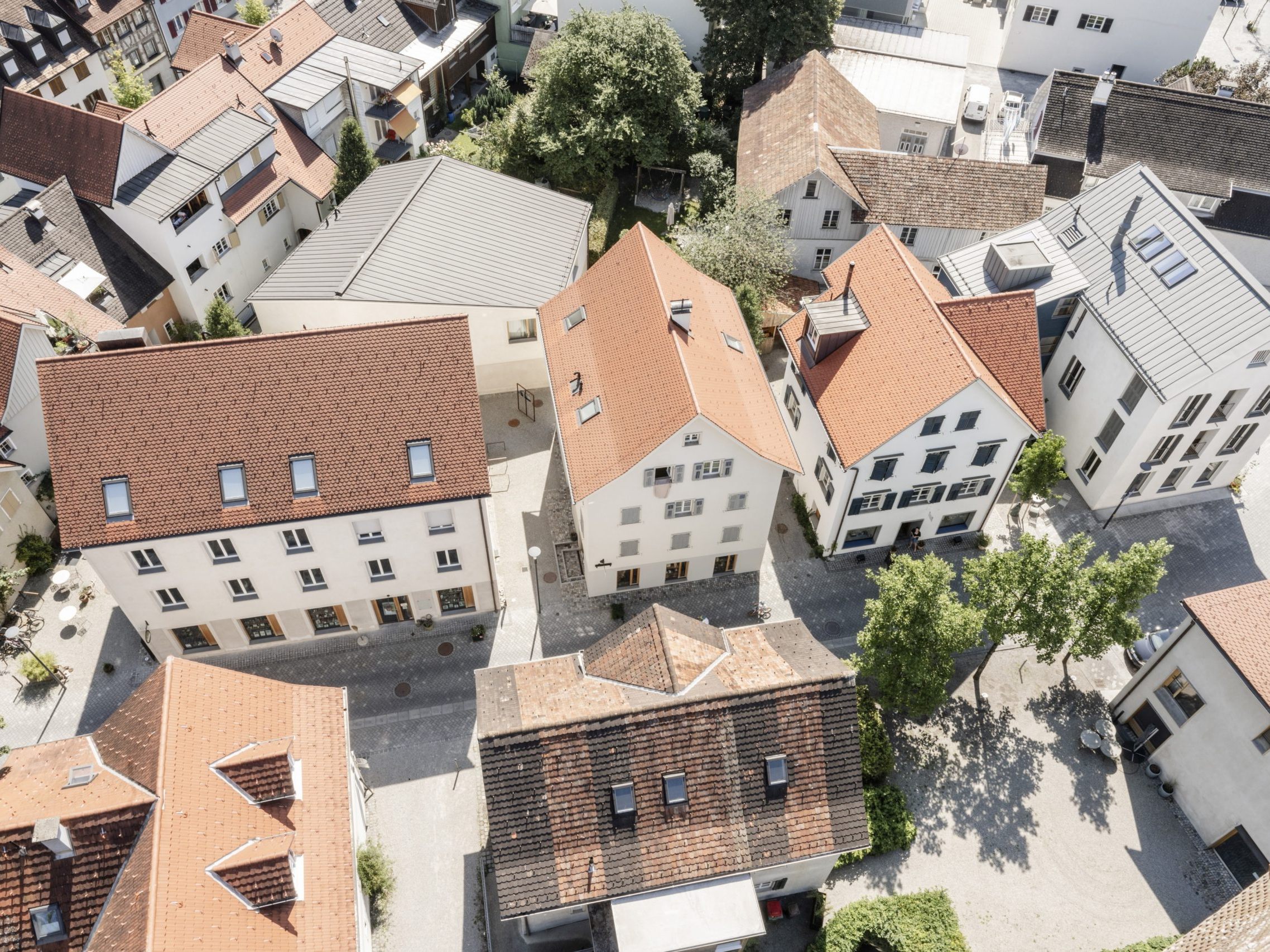 Die Häuser in der Markstraße und Harrachgasse haben ihren individuellen Charakter beibehalten.