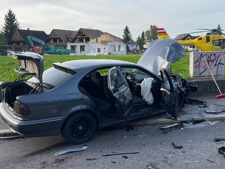 Schwerer Unfall in Dornbirn-Haselstauden Schwerer Unfall in Dornbirn-Haselstauden