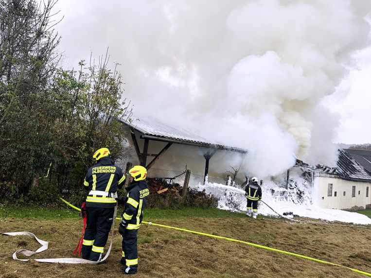 In Bocksdorf im Südburgenland ist am Dienstag ein Wirtschaftsgebäude abgebrannt.