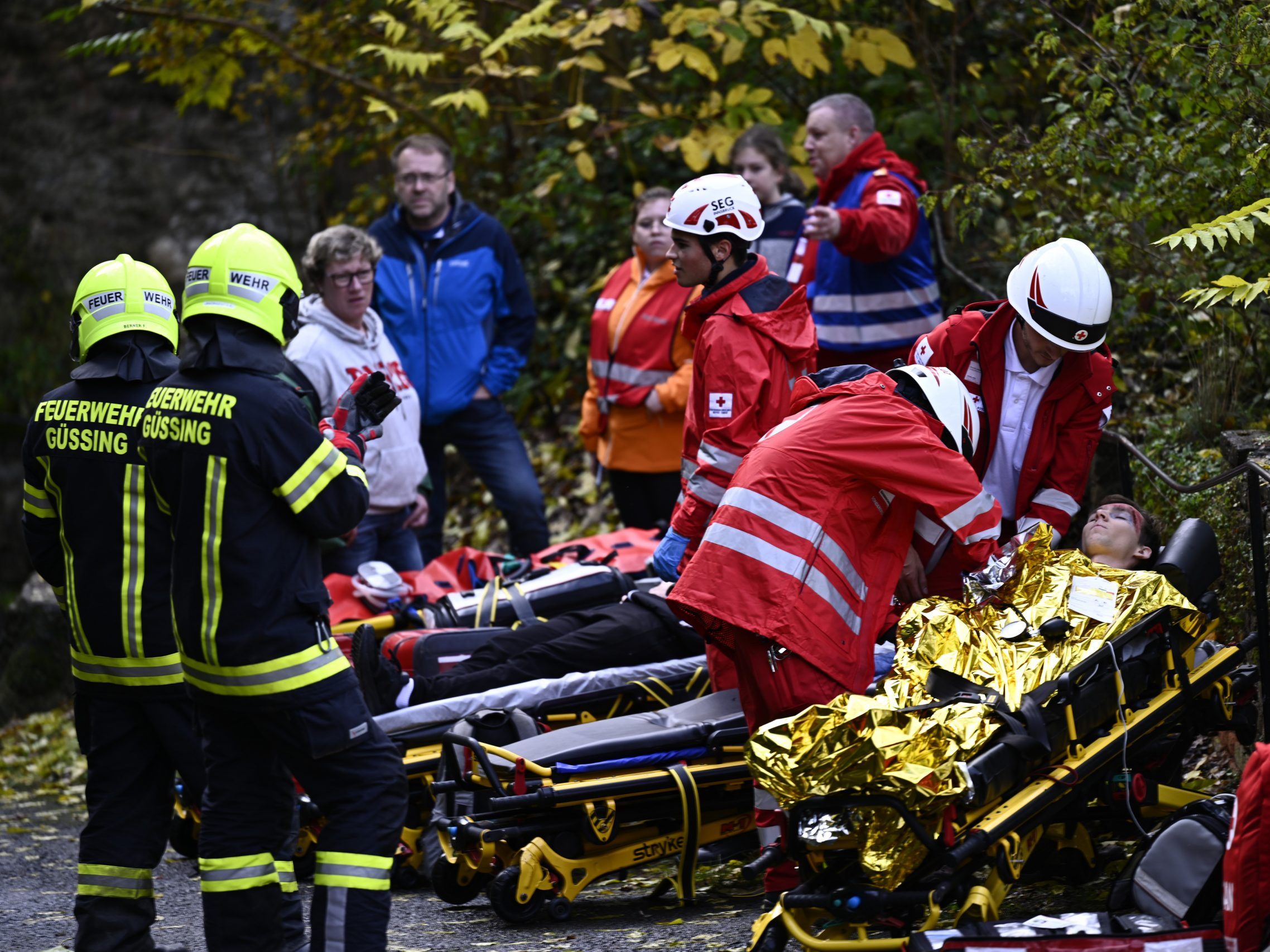 Rotkreuz-Teams aus ganz Österreich übten in 15 Szenarien verschiedene Gefahren- und Schadenslagen.