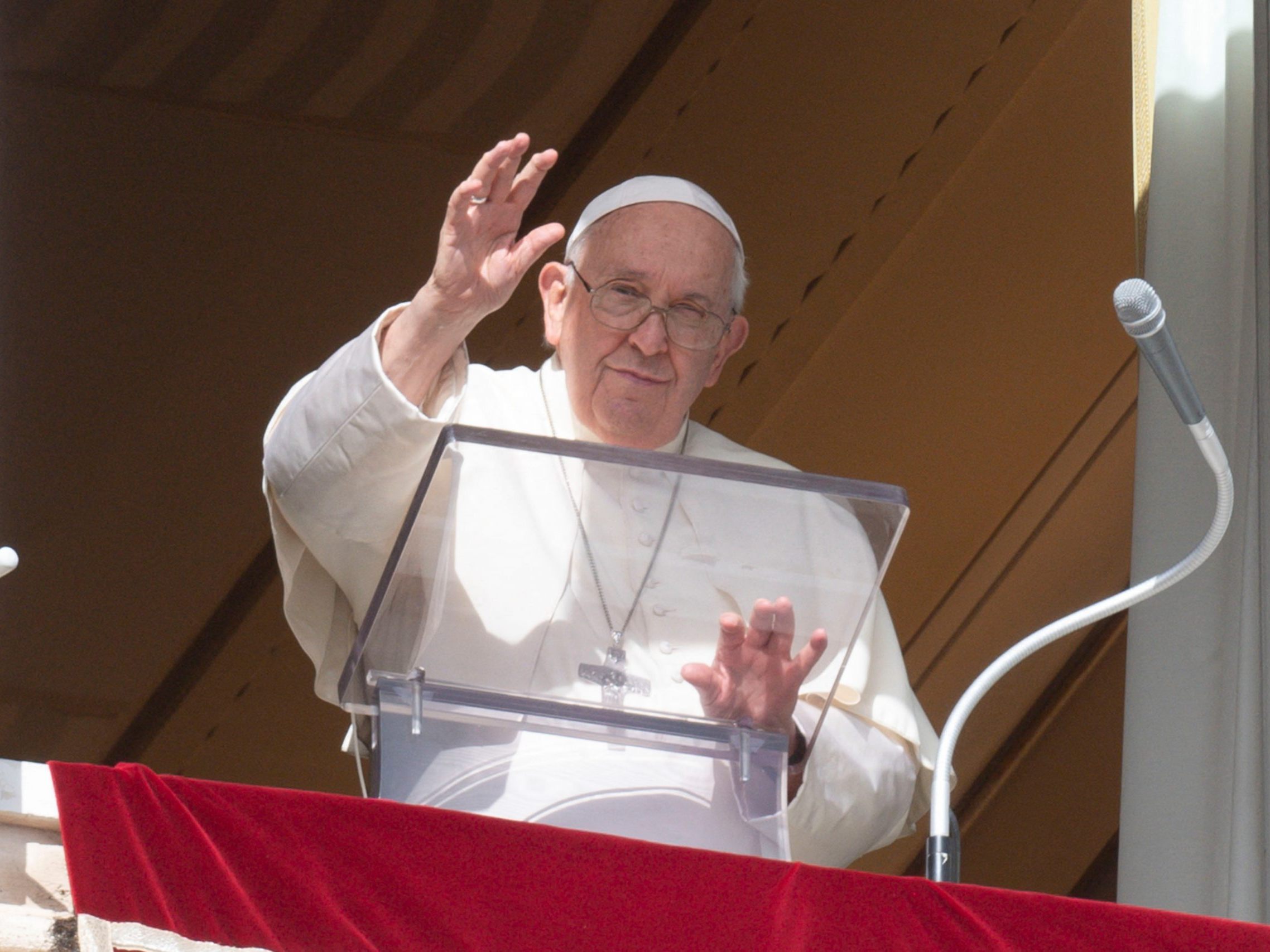 Papst Franziskus beim Angelus-Gebet am Sonntag. Papst Franziskus beim Angelus-Gebet am Sonntag.