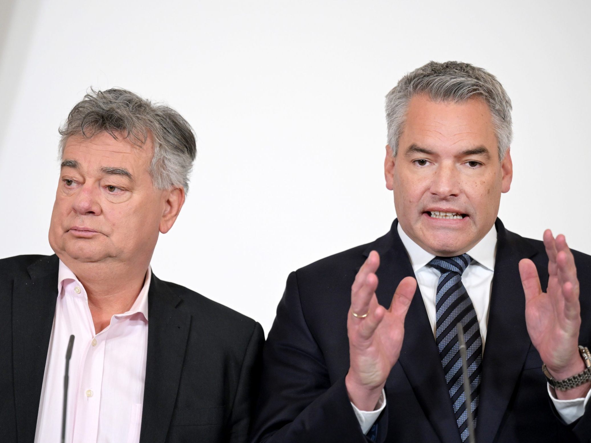 Nehammer und Kogler gehen nicht von einem Schaden für den Investitionsstandort aus.