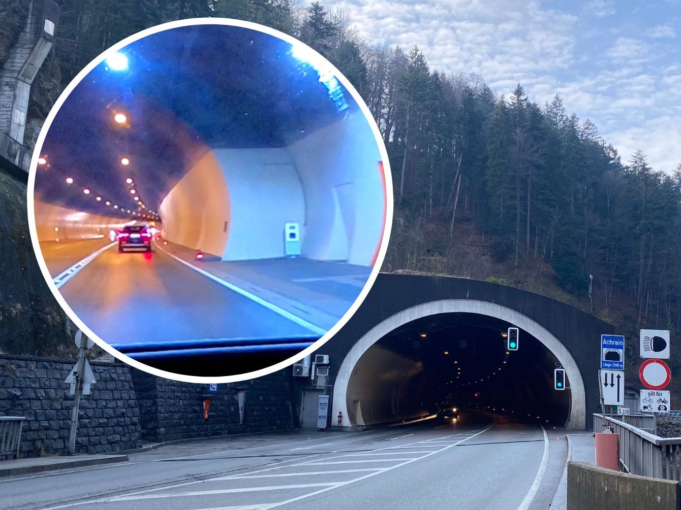 Auch im Achraintunnel werden jetzt teure Fotos gemacht. Auch im Achraintunnel werden jetzt teure Fotos gemacht.