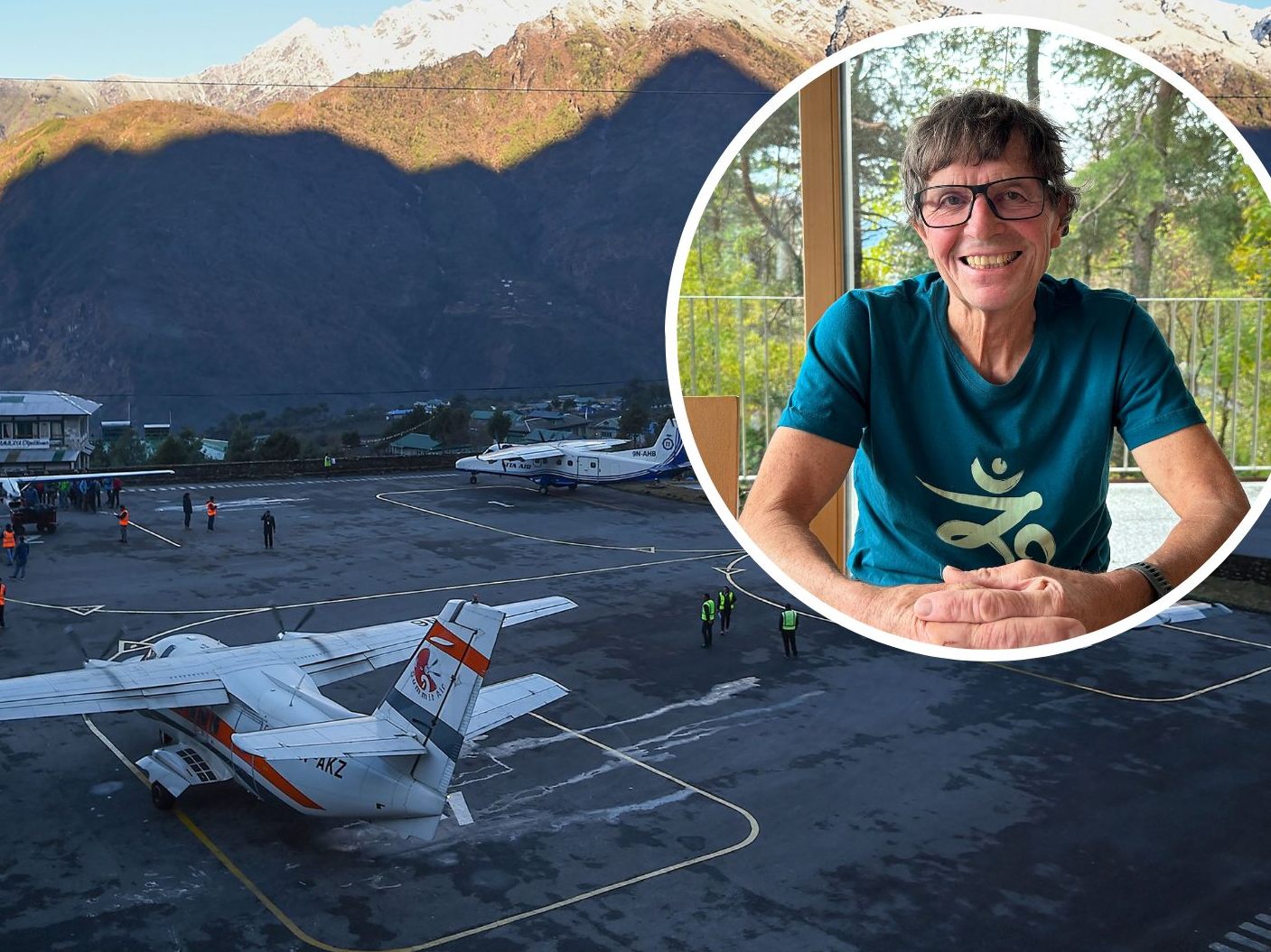 Extrembergsteiger Theo Fritsche kennt den "Lukla Airport" gut.