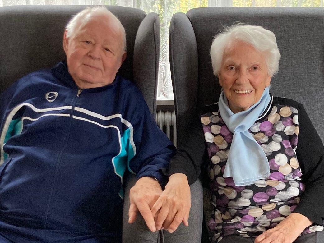 Zufrieden blicken Marianne und Siegi Berchtold auf 65 Ehejahre zurück. Zufrieden blicken Marianne und Siegi Berchtold auf 65 Ehejahre zurück.