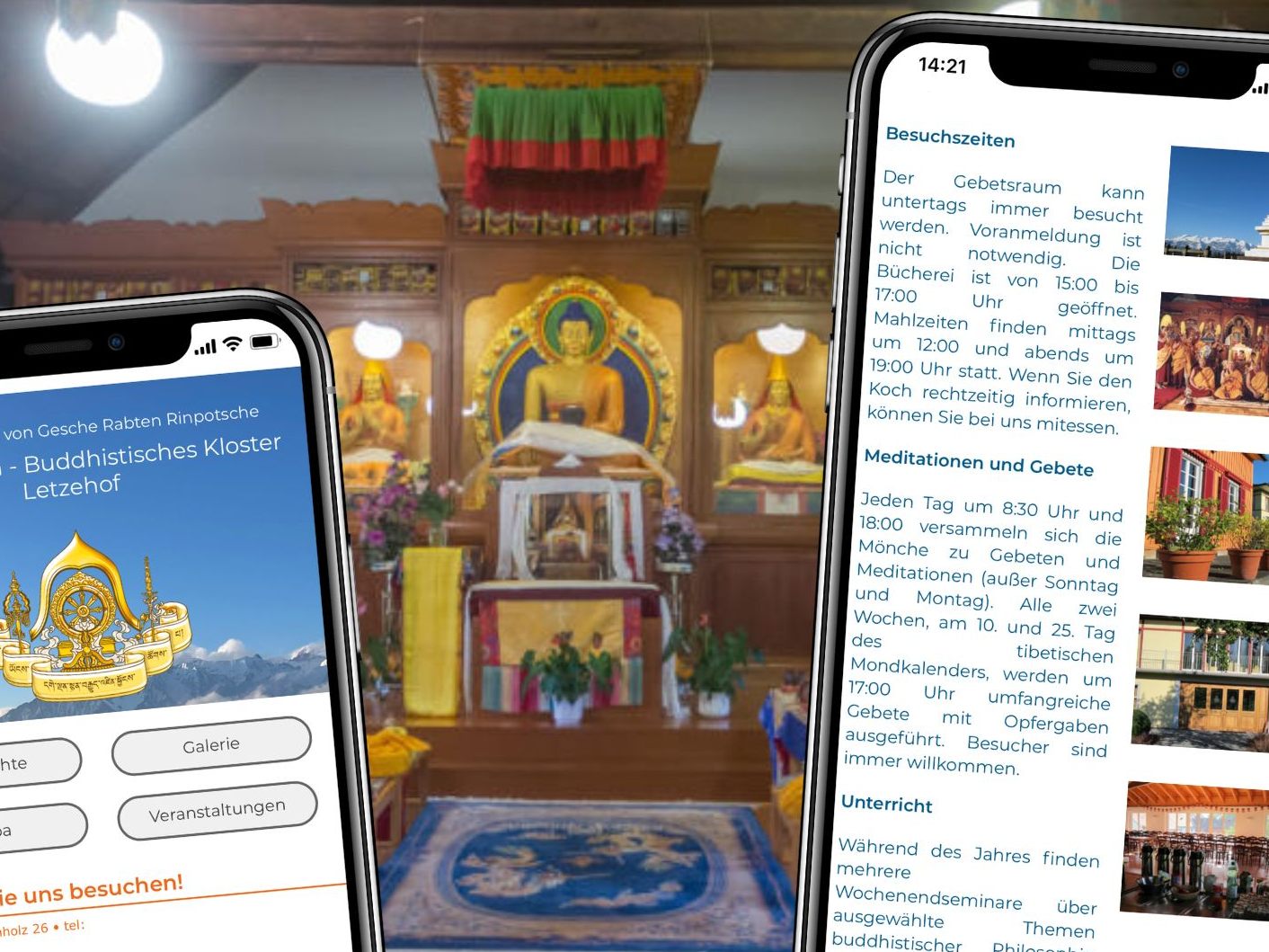 Die ruhige Lage mitten in der Natur macht das buddhistische Kloster Letzehof zum perfekten Rückzugsort vom Alltagstrubel. Die ruhige Lage mitten in der Natur macht das buddhistische Kloster Letzehof zum perfekten Rückzugsort vom Alltagstrubel.