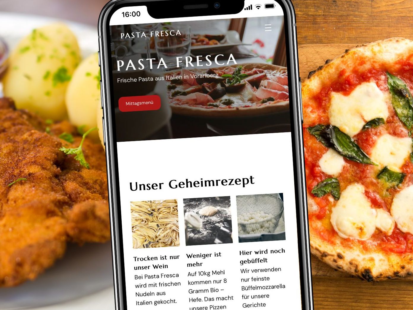 Das Pasta Fresca ist eine wahre Schatzkammer der italienischen Küche, es stehen aber auch klassische österreichische Spezialitäten auf der Speisekarte. Das Pasta Fresca ist eine wahre Schatzkammer der italienischen Küche, es stehen aber auch klassische österreichische Spezialitäten auf der Speisekarte.