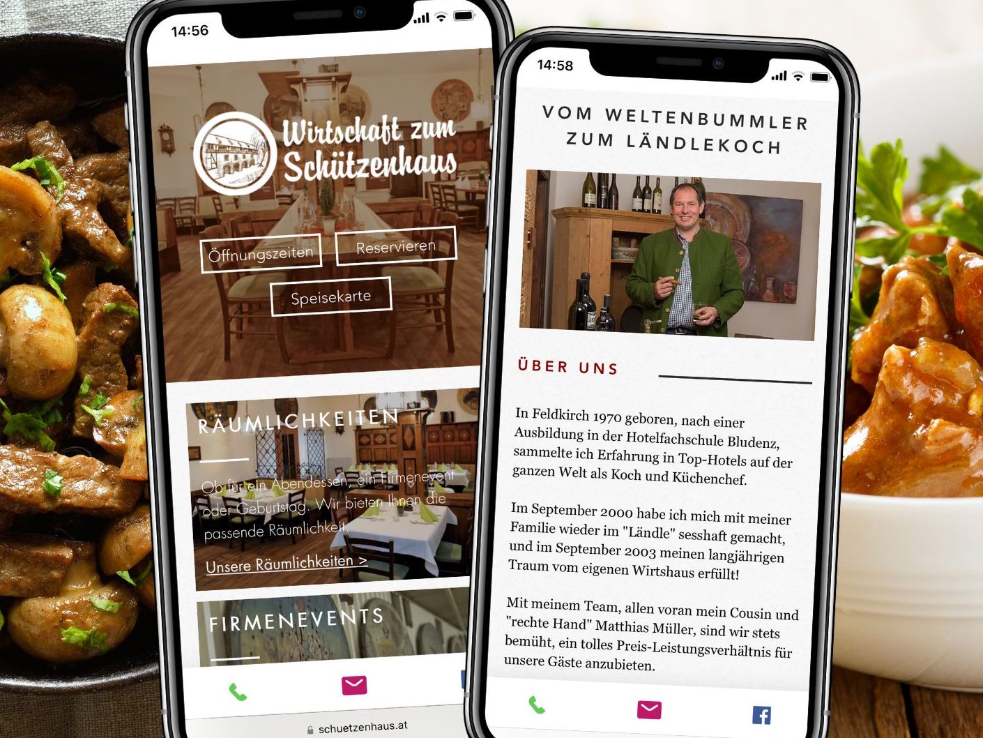 Die Wirtschaft zum Schützenhaus bietet traditionelle und dennoch kreative Gerichte, die auch den verwöhnten Gaumen überzeugen. Die Wirtschaft zum Schützenhaus bietet traditionelle und dennoch kreative Gerichte, die auch den verwöhnten Gaumen überzeugen.