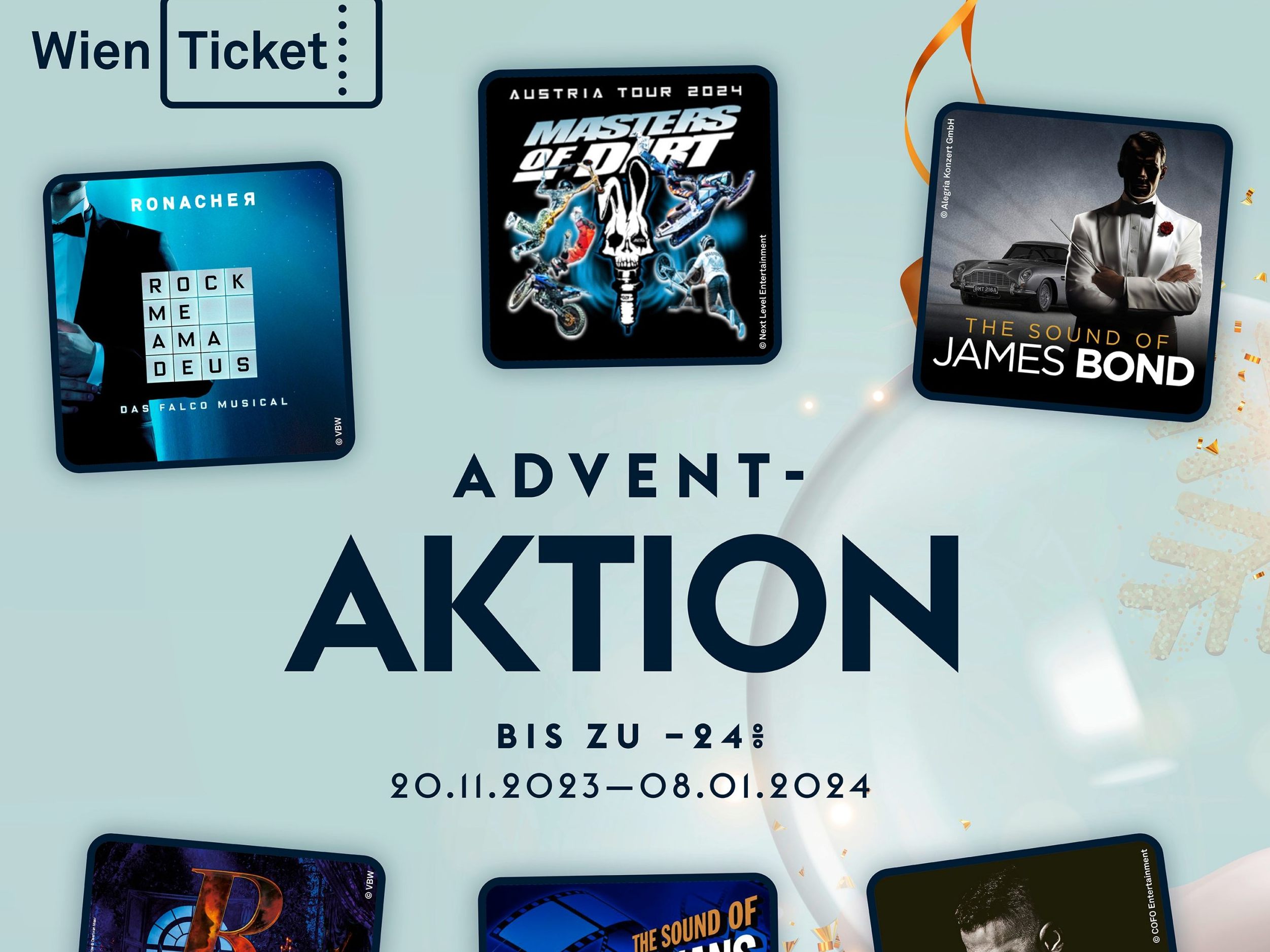 Attraktive Ermäßigungen für Kulturinteressierte bei der Wien Ticket-Adventaktion & Black Days 2023.