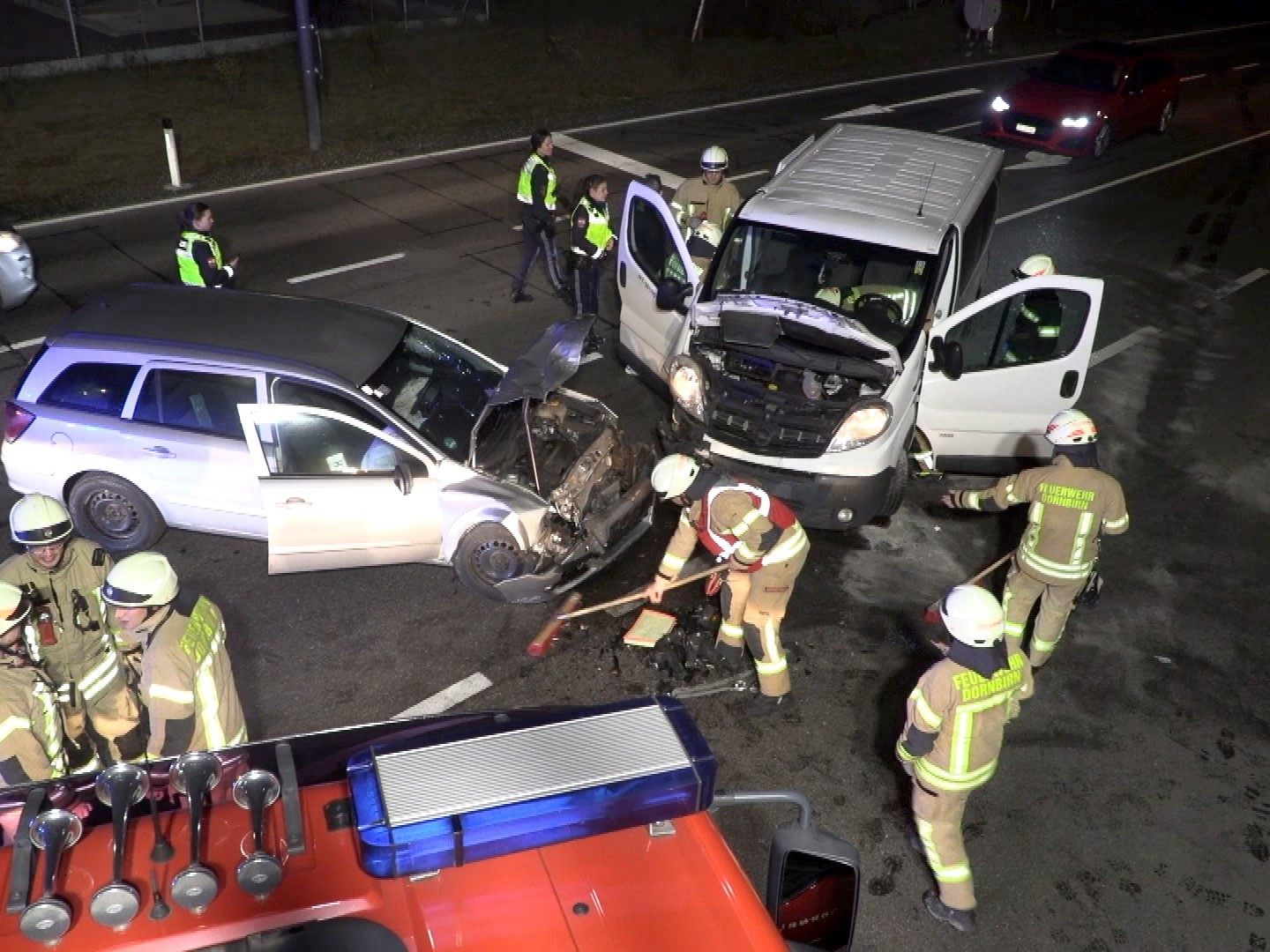 Am Donnerstagabend kam es zu einem Unfall mit zwei Fahrzeugen.
