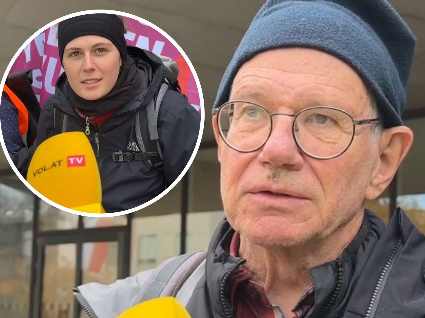 Protestaktion vor dem Landhaus Protestaktion vor dem Landhaus