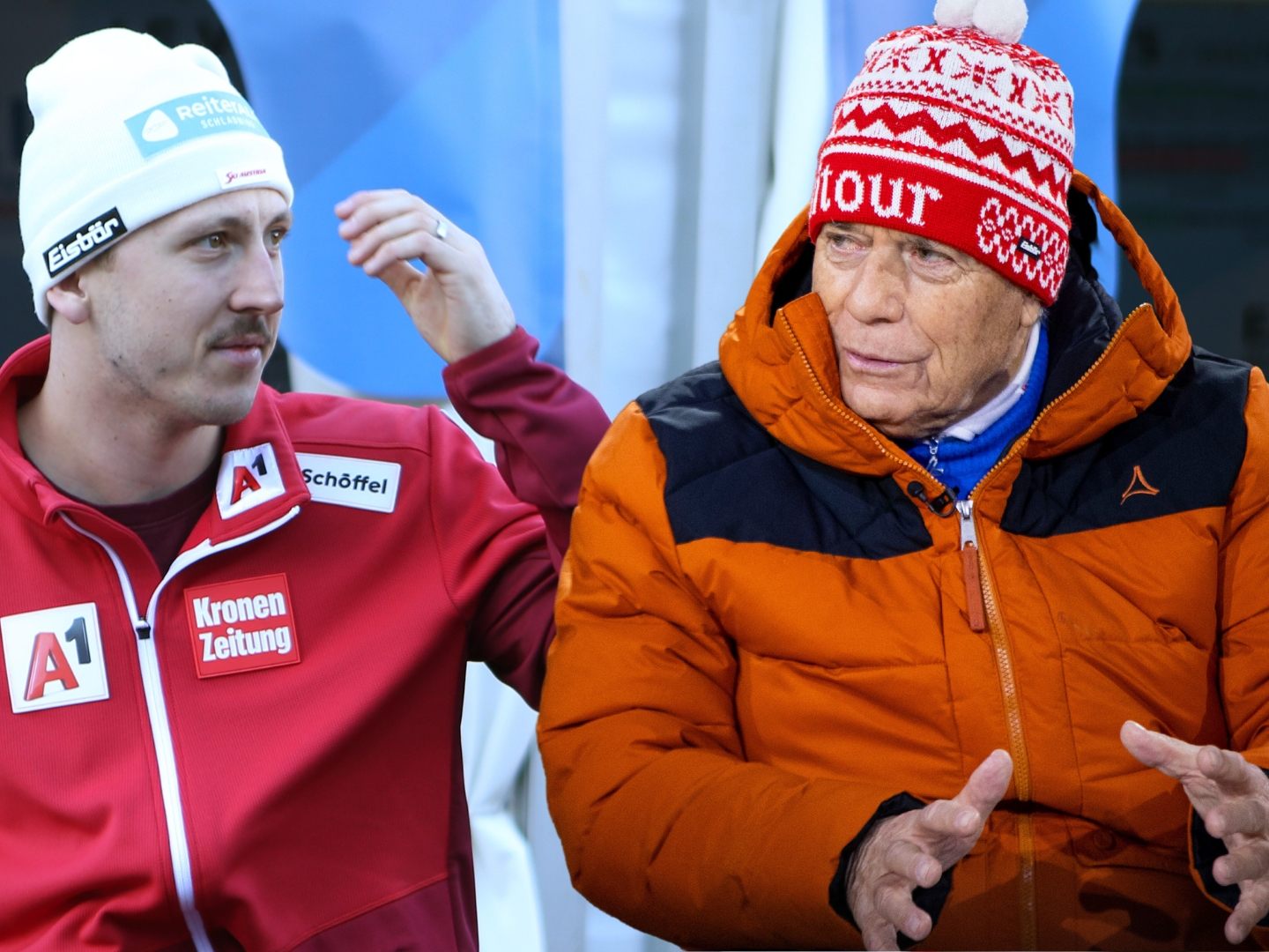 Hitzige Diskussion zwischen Julian Schütter und Peter Schröcksnadel. Hitzige Diskussion zwischen Julian Schütter und Peter Schröcksnadel.