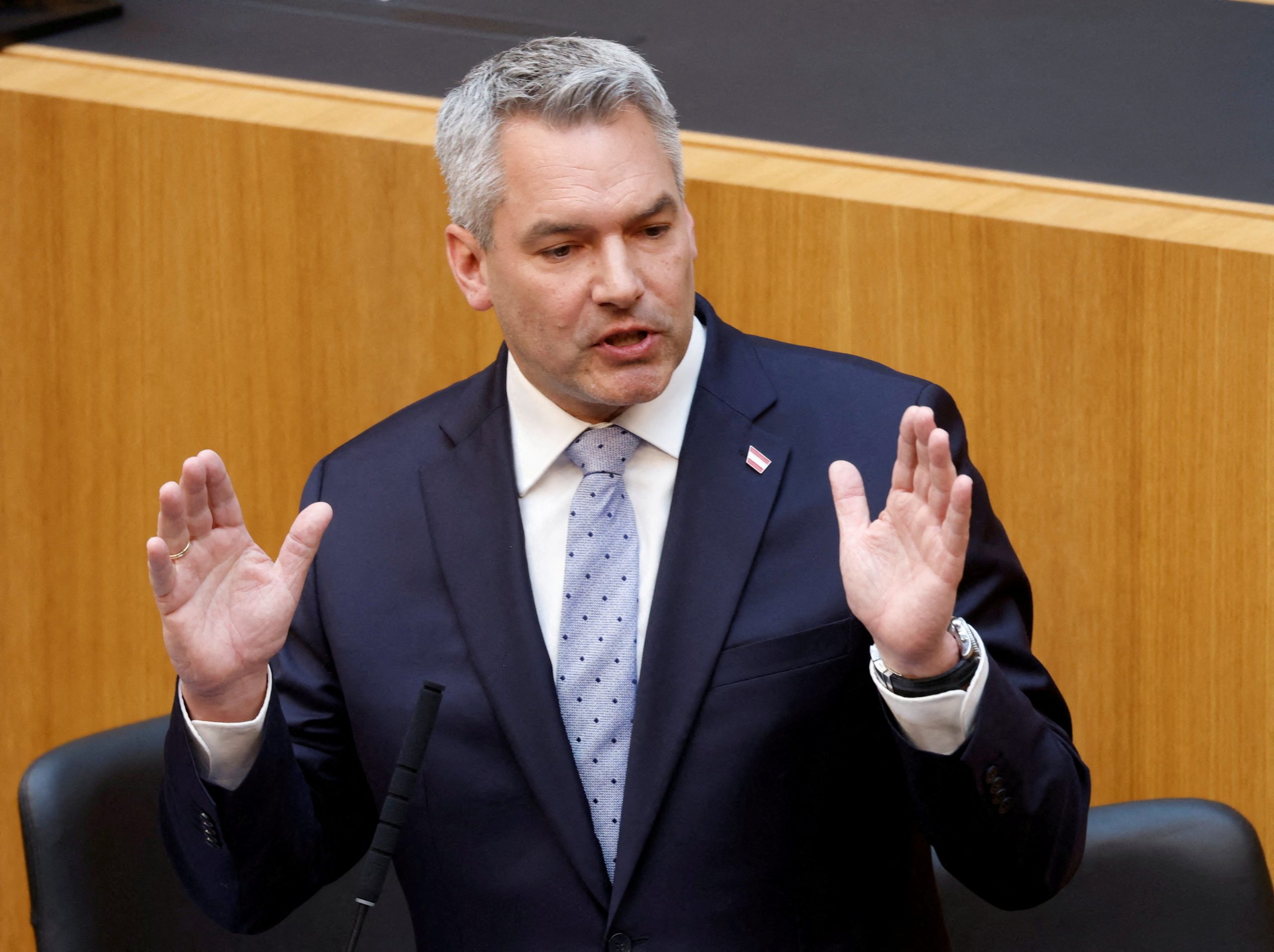 Österreichs Bundeskanzler Karl Nehammer. Österreichs Bundeskanzler Karl Nehammer.