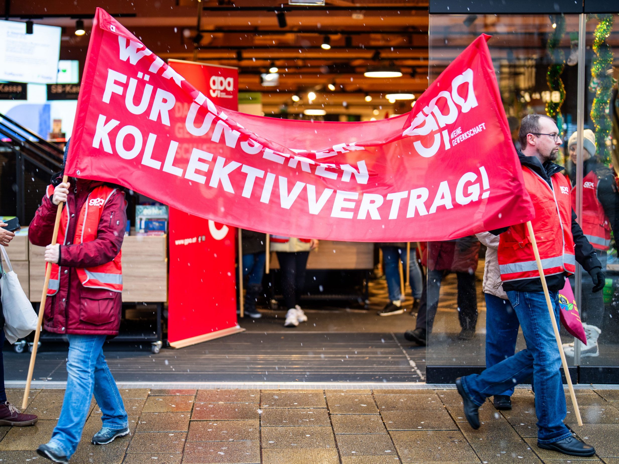 Gewerkschaft GPA plant am Mittwoch und Donnerstag noch befristete Streiks.
