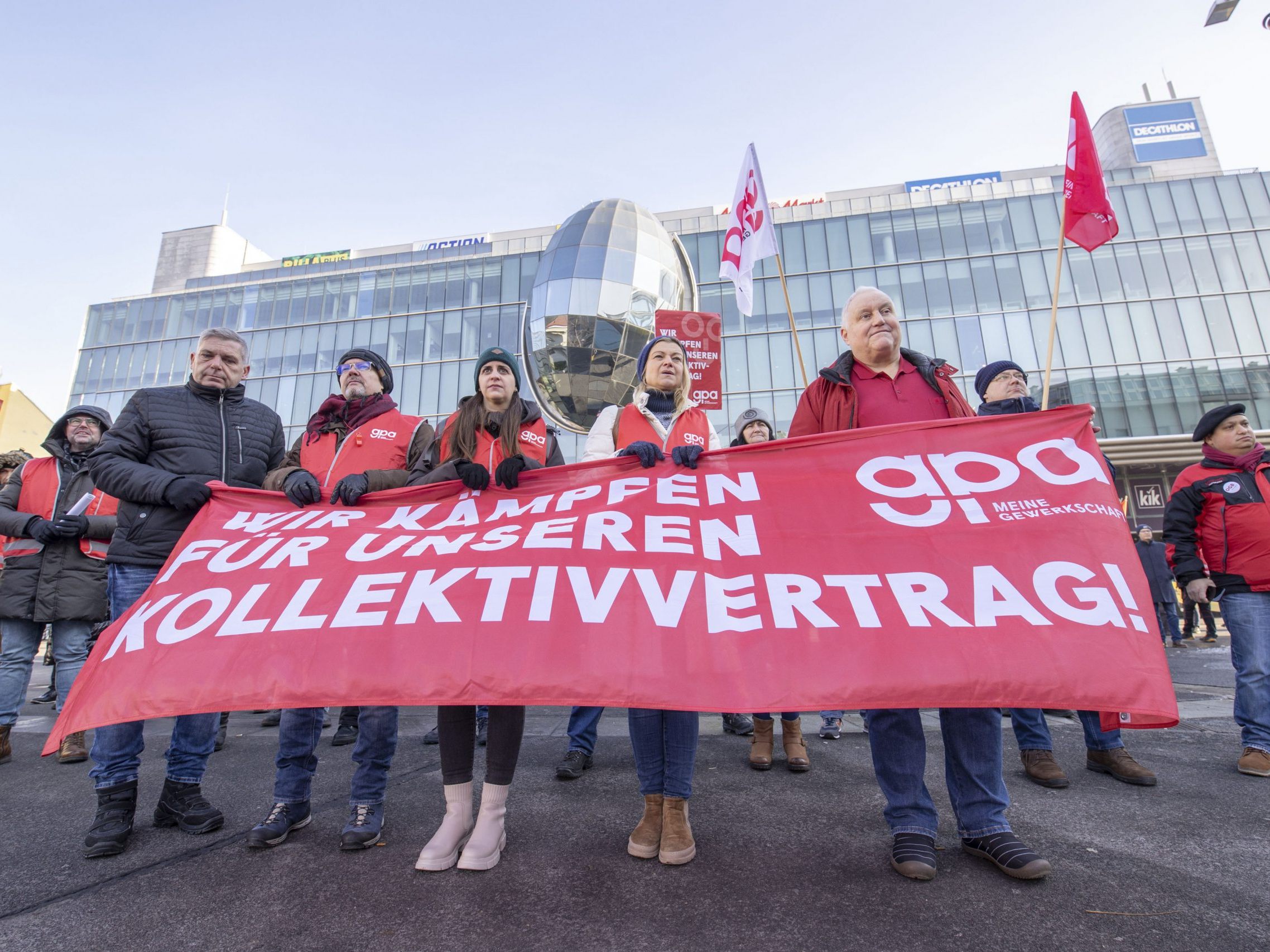 Bild von einer Kundgebung am Freitag in Wien.