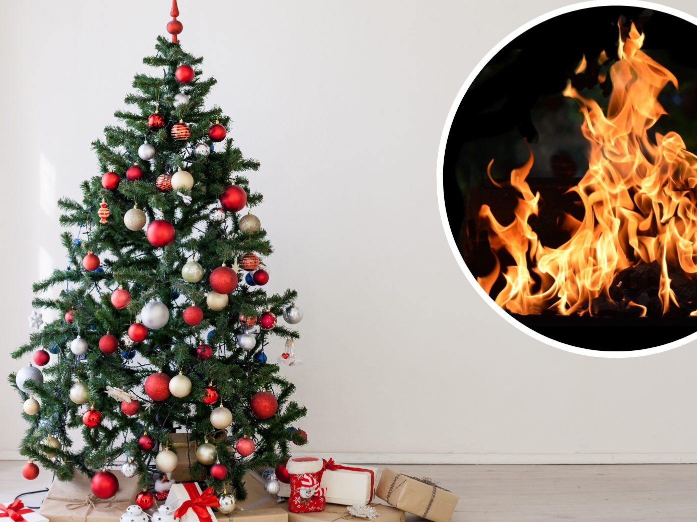 So schnell brennt ein Christbaum ab. So schnell brennt ein Christbaum ab.