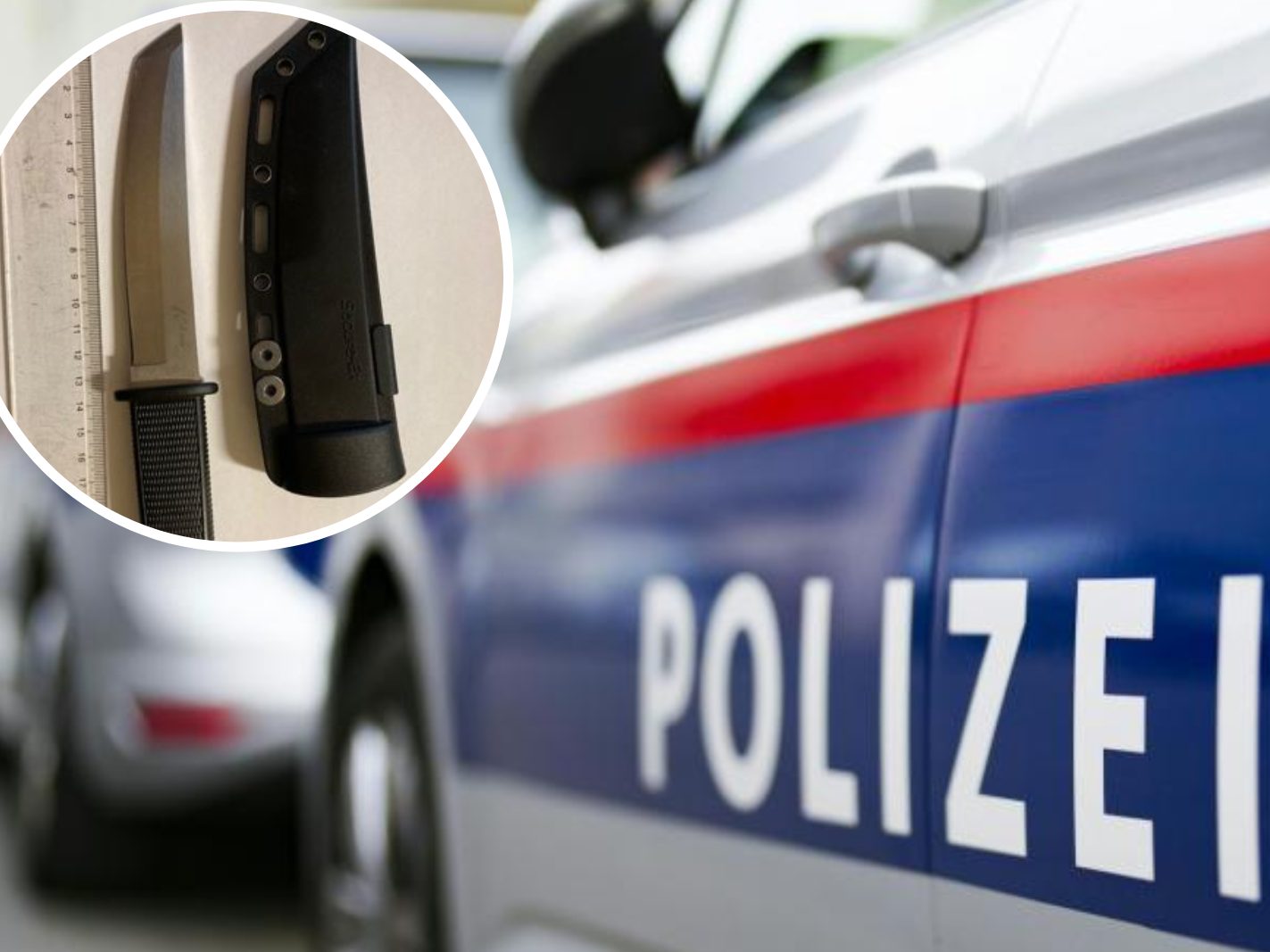 Mit einem Messer bedrohte der Mann seine Ehefrau. Mit einem Messer bedrohte der Mann seine Ehefrau.