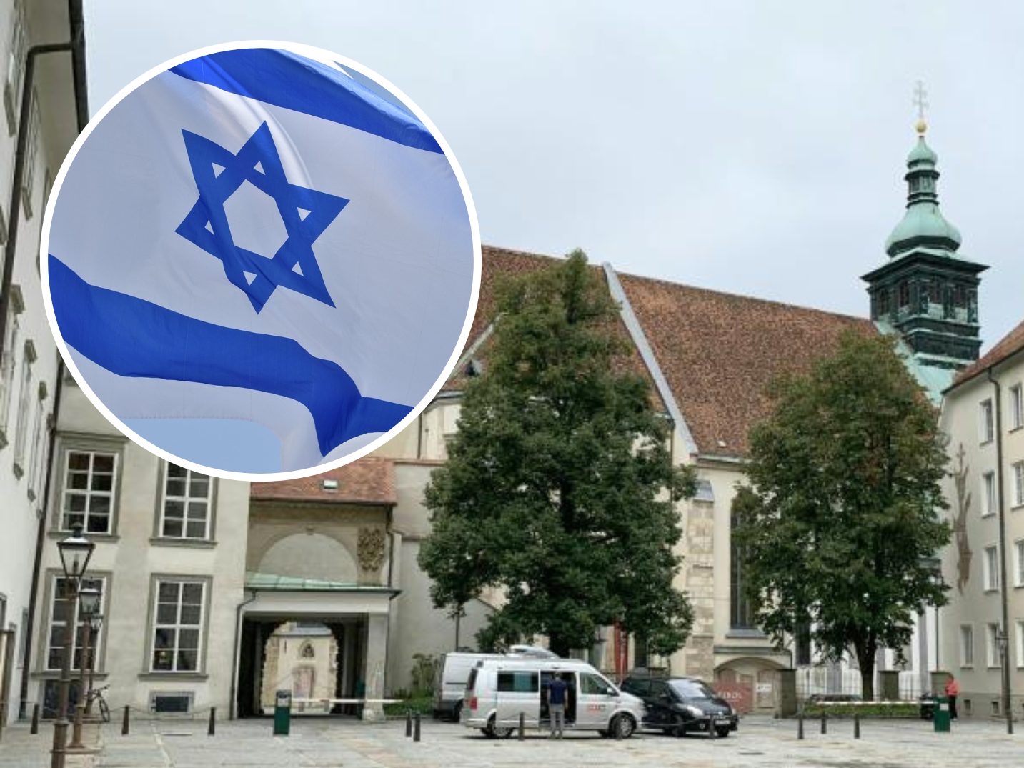 In Graz wurde erneut eine israelische Flagge beschädigt.
