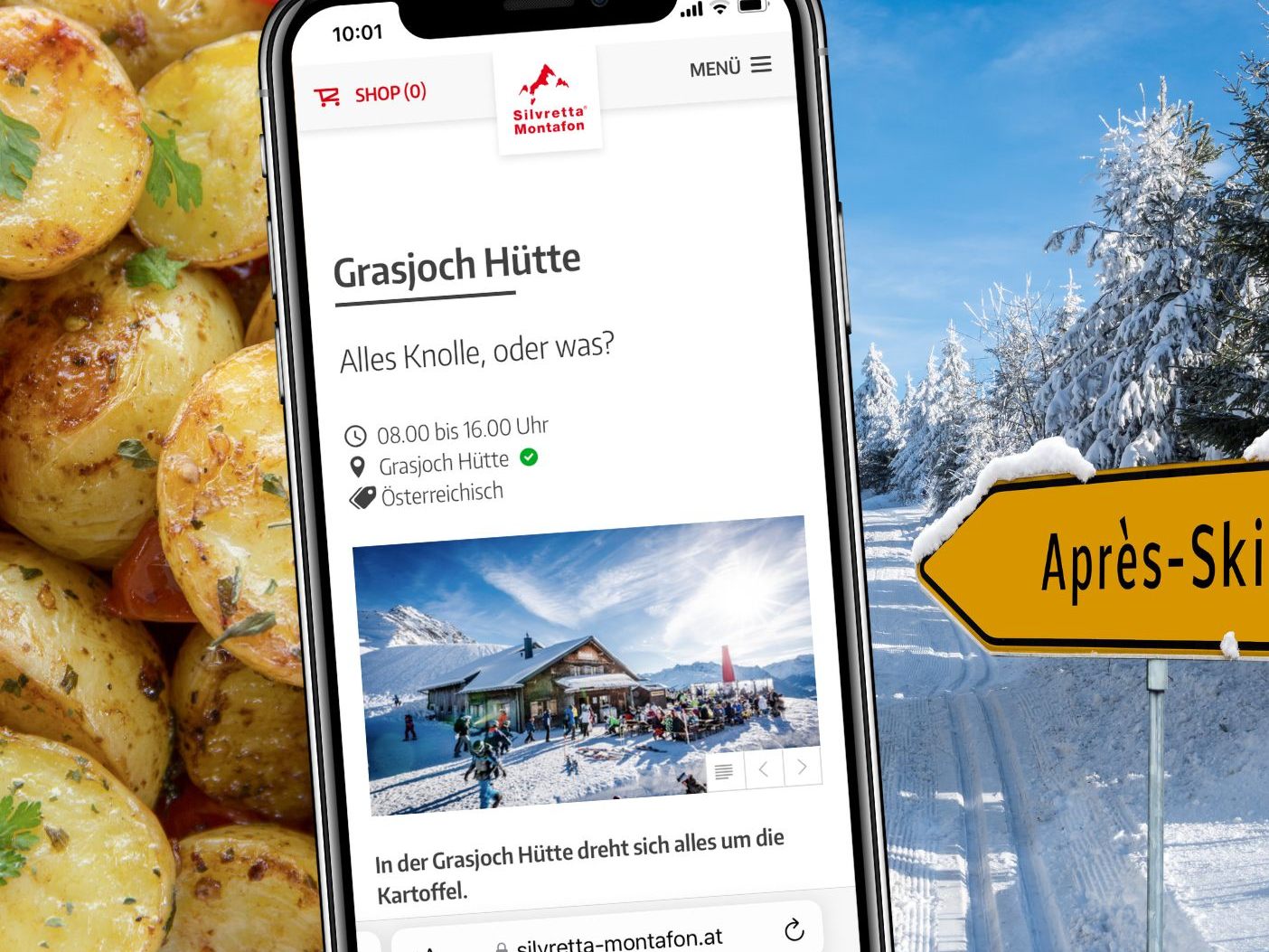 Die Grasjoch Hütte verführt mit österreichischen Klassikern und hat sich dabei ganz der Kartoffel verschrieben. Die Grasjoch Hütte verführt mit österreichischen Klassikern und hat sich dabei ganz der Kartoffel verschrieben.