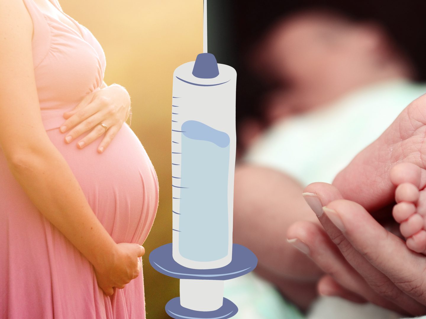 Eine Influenzaimpfung in der Schwangerschaft kann auch auf das Baby Auswirkungen haben.
