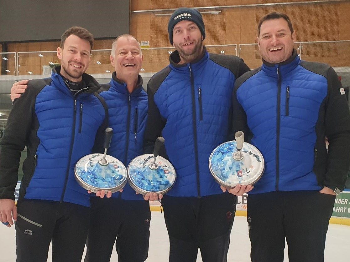 Das erfolgreiche Team: Abraham und Christoph Sohm, Patrik Plangger, Stefan Pienz