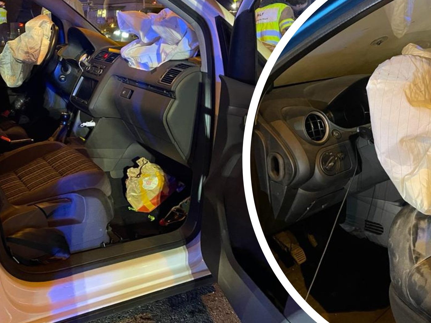 Beide beteiligten Fahrzeuge erlitten einen Totalschaden.