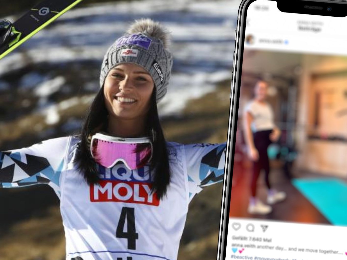 Anna Veith sorgt auch in ihrer Schwangerschaft dafür, dass sie körperlich fit bleibt.
