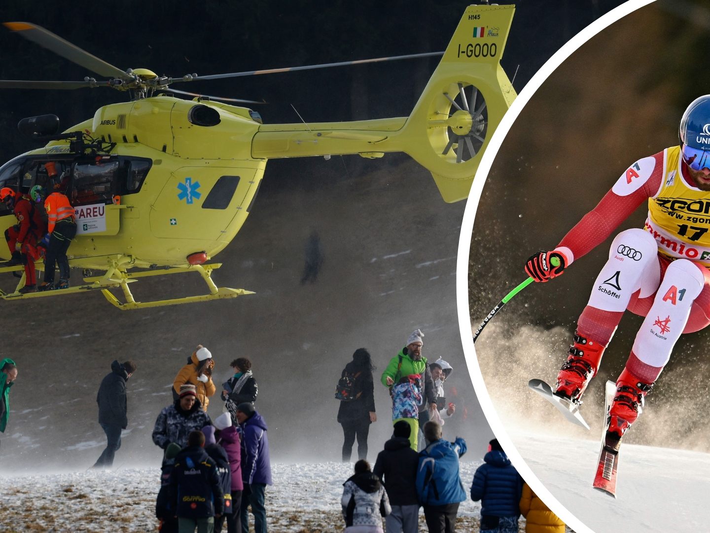 Marco Schwarz musste mit dem Hubschrauber ins Krankenhaus gebracht werden.