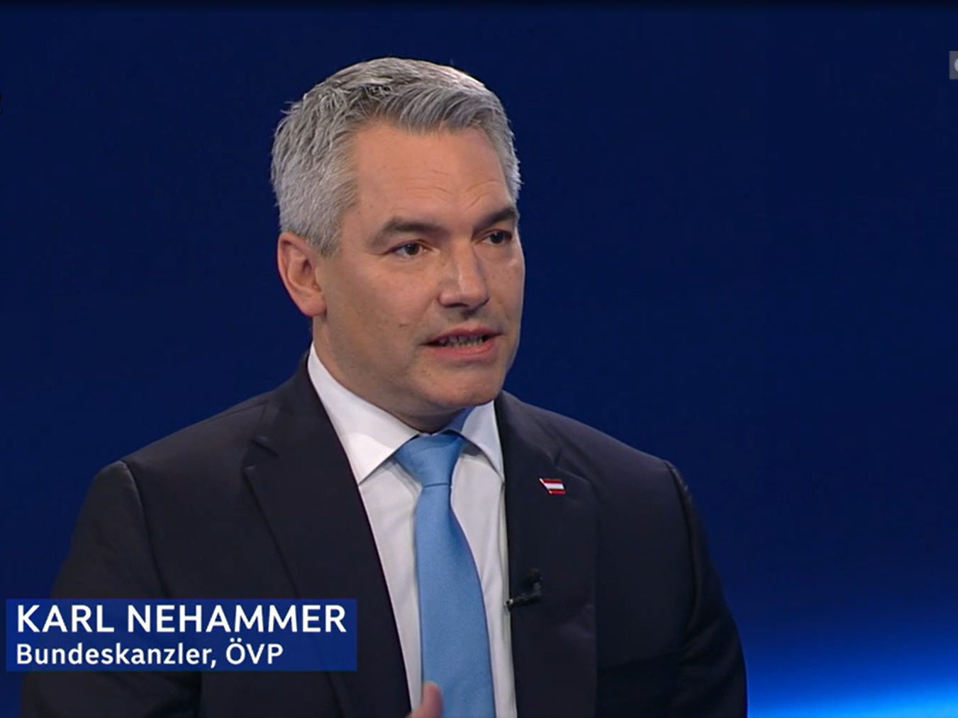 Karl Nehammer in der Zib2. Karl Nehammer in der Zib2.
