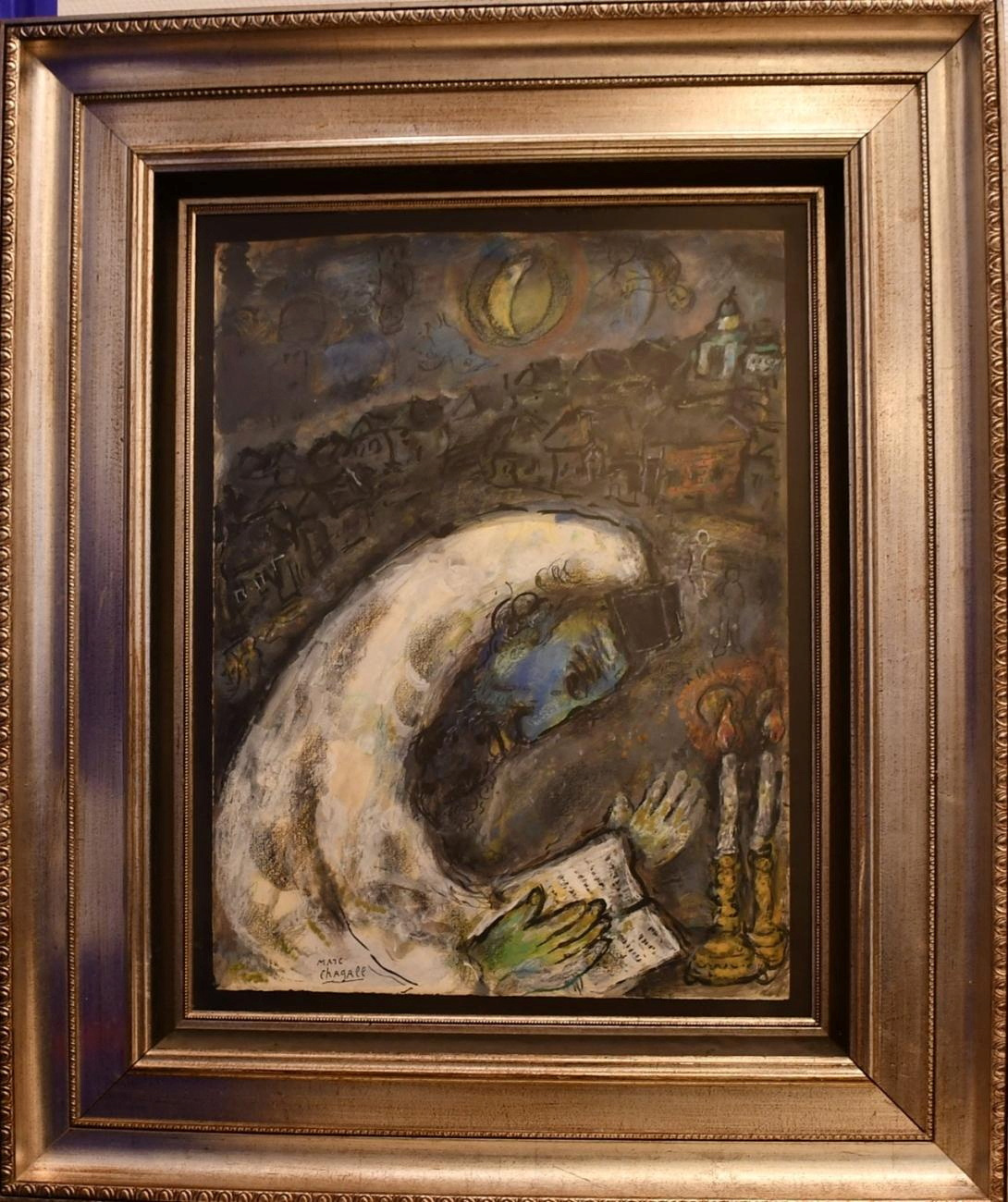 Auf diesem Handout-Bild ist das Gemälde „L'homme en prière“ von Marc Chagall zu sehen, das vor vierzehn Jahren aus Israel gestohlen und in Belgien gefunden wurde Auf diesem Handout-Bild ist das Gemälde „L'homme en prière“ von Marc Chagall zu sehen, das vor vierzehn Jahren aus Israel gestohlen und in Belgien gefunden wurde